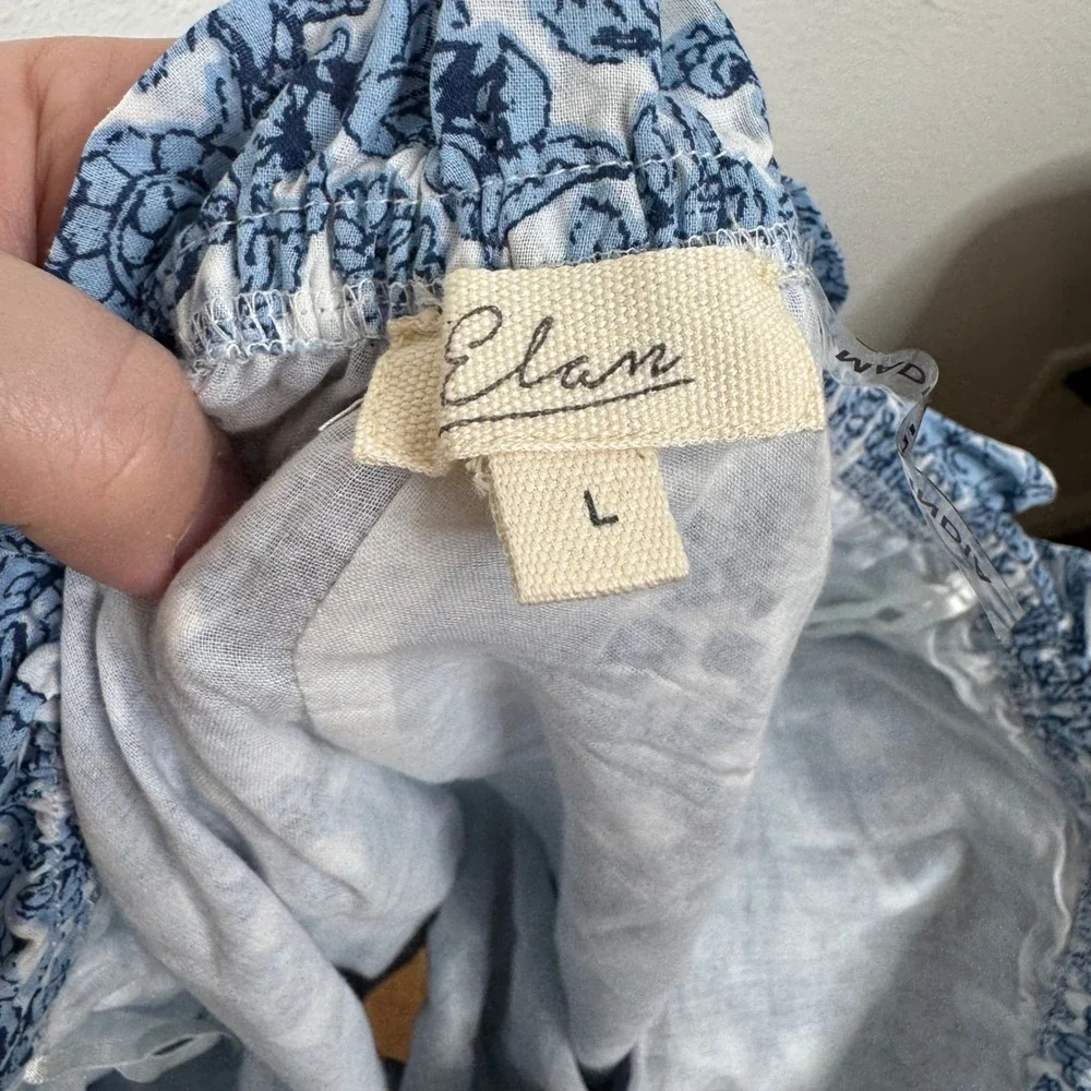 Elan Blue‎ Floral Matching Skirt Set Size Large
